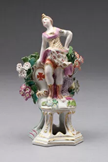 Bow Porcelain Factory Gallery: Figure of Europe, Bow, c. 1766. Creator: Bow Porcelain Factory