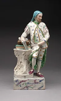 Statuette Prints: Figure of Geoffrey Chaucer, Staffordshire, c. 1790. Creator: Ralph Wood the Younger