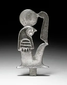 Late Period Prints: Figure of the God Re-Horakhty, 1550-332 B.C.. Creator: Unknown