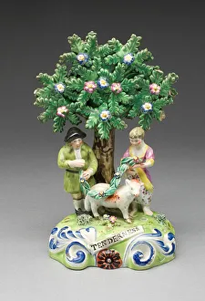 Staffordshire Prints: Figure Group: Tenderness, Staffordshire, c. 1820 / 30. Creator: John Walton