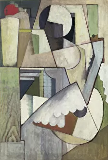 Cubism Gallery: Figure with Guitar II, 1914. Creator: Henry Fitch Taylor
