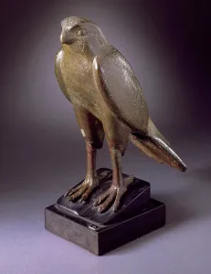 Late Period Prints: Figure of Horus as a Falcon, 711 B.C.. Creator: Unknown
