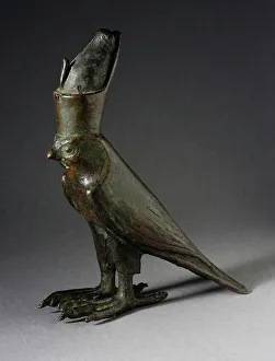7th Century Bc Prints: Figure of Horus as a Falcon, Late Period (711-332 BCE). Creator: Unknown
