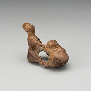 Figure of a Jaguar Attacking a Man, Probably A.D. 250/900. Creator: Unknown