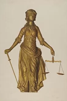 Figure of Justice, c. 1937. Creator: Elizabeth Moutal