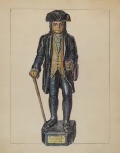 Gilbert Sackerman Prints: Figure of Knickerbocker, c. 1936. Creator: Gilbert Sackerman
