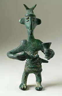 Horns Prints: Figure of a Man with Horns, 1000-650 B.C.. Creator: Unknown