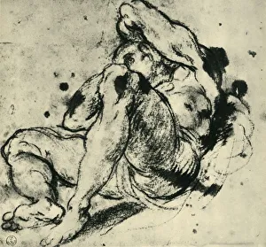 Tintoretto Prints: Figure of a man, mid-late 16th century, (1943). Creator: Jacopo Tintoretto
