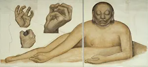 Rivera Prints: Figure Representing the Yellow Race, 1932. Creator: Diego Rivera
