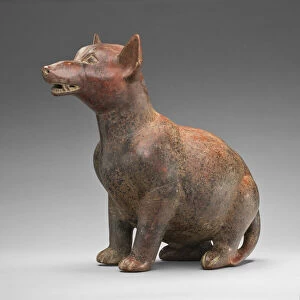 Colima Collection: Figure of a Seated Dog, A.D. 1 / 300. Creator: Unknown