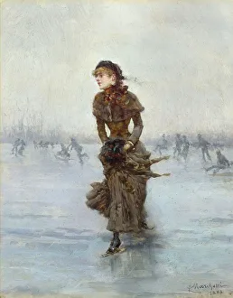 Desire Prints: The Figure Skater, 1883. Creator: Marchetti, Ludovico (1853-1909)