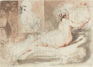 Gabriel Jacques De Saint Aubin Prints: Figure Sketches. Creator: Gabriel de Saint-Aubin