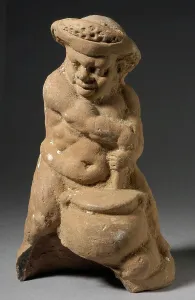 Stirring Prints: Figure Stirring a Cauldron, 305 BCE-641 CE. Creator: Unknown