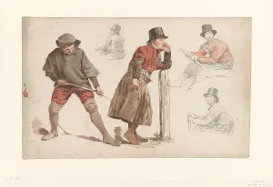 Waterproof Prints: Figure Studies, 1832-1880. Creator: Jan Weissenbruch