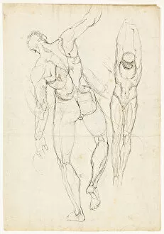 Heinrich Fussli Gallery: Figure Studies (recto and verso), c. 1800. Creator: Henry Fuseli