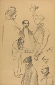 Figure Studies [verso], late 19th-early 20th century. Creator