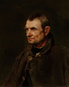 Eilif Peterssen Prints: Figure Study of the Farmer Florian Killian, 1872. Creator: Eilif Peterssen
