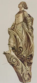 Woodcarving Prints: Figurehead, 1935/1942. Creator: Unknown