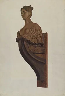 Joseph Goldberg Prints: Figurehead, c. 1937. Creator: Joseph Goldberg