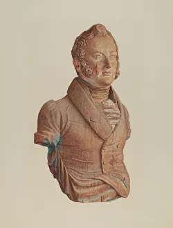 Moutal Elizabeth Prints: Figurehead, c. 1938. Creator: Elizabeth Moutal