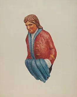 Jane Iverson Prints: Figurehead, c. 1939. Creator: Jane Iverson