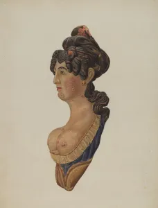 Fuerst Betty Prints: Figurehead, c. 1940. Creator: Betty Fuerst