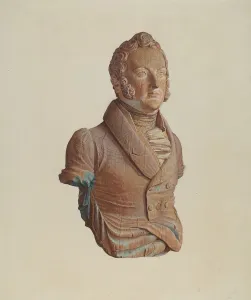 Moutal Elizabeth Prints: Figurehead: C. Perry, c. 1938. Creator: Elizabeth Moutal