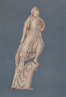 Chabot Lucille Prints: Figurehead from Empress, c. 1938. Creator: Lucille Chabot