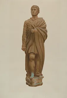 John W Kelleher Prints: Figurehead: Hercules, 1935 / 1942. Creator: John W Kelleher