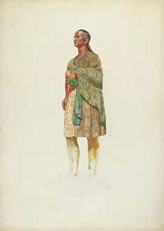 Figurehead Prints: Figurehead: Indian, 1935/1942. Creator: Hazel Hyde