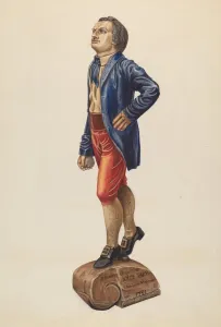 Watercolor On Paper Prints: Figurehead: Jolly Tar'. Creator: Mary E Humes