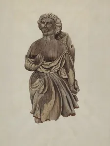 Martha Prints: Figurehead Martha, c. 1938. Creator: Mary E Humes