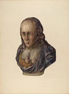 Lowry Mina Prints: Figurehead: Pilgrim, 1935 / 1942. Creator: Mina Lowry