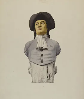 Moutal Elizabeth Prints: Figurehead: Quaker, c. 1939. Creator: Elizabeth Moutal