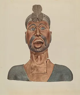 Henry Murphy Prints: Figurehead: Turks Head, c. 1937. Creator: Henry Murphy