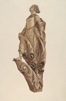 Moutal Elizabeth Prints: Figurehead: Woman, 1935 / 1942. Creator: Elizabeth Moutal