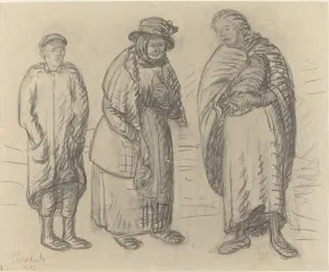 Barlach Ernst Prints: Three Figures, 1913. Creator: Ernst Barlach