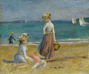 Seaside Gallery: Figures on the Beach, 1890. Creator: Pierre-Auguste Renoir