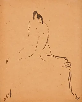 Reliance Prints: Two Figures, c. 1908. Creator: Gaston Lachaise