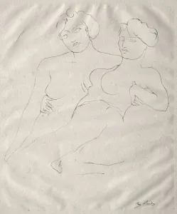 Late 19th Early 20th Century Prints: Two Figures. Creator: Auguste Rodin (French, 1840-1917)