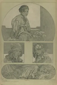 Mucha Prints: Figures décoratives, 1902. Creator: Mucha, Alfons Marie (1860-1939)