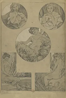 Mucha Prints: Figures décoratives, 1902. Creator: Mucha, Alfons Marie (1860-1939)
