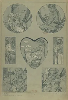 Mucha Prints: Figures décoratives, 1902. Creator: Mucha, Alfons Marie (1860-1939)