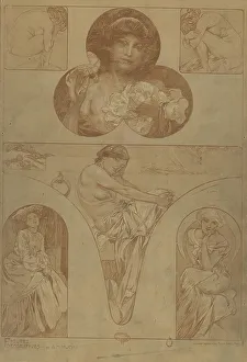 Mucha Prints: Figures décoratives, 1902. Creator: Mucha, Alfons Marie (1860-1939)