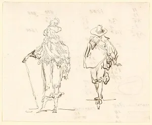 Two Figures, One Dressed in French Louis XIII Style and the Other in Spanish... n.d. Creator: Luis Paret y Alcazar