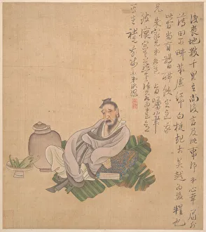 Figures, flowers, and landscapes, one leaf dated 1627. Creator: Chen Hongshou