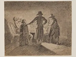 Chairs Prints: Figures in Interior, between 1745 and 1790. Creator: Gottlieb Welte