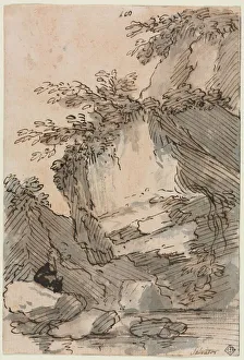 Figures by a Rocky Pool, 1660 / 1673. Creator: Salvator Rosa (Italian, 1615-1673)