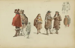 Philips Wouwerman Prints: Figures in seventeenth-century clothing, c. 1846-c. 1882. Creator: Cornelis Springer