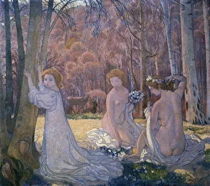 Denis Prints: Figures in Spring Landscape (Sacred Grove), 1897. Artist: Maurice Denis